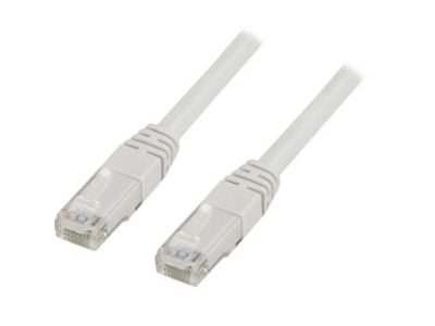 DELTACO - Koblingskabel - RJ-45 (hann) til RJ-45 (hann) - 1 m - UTP - CAT 6 - hvit