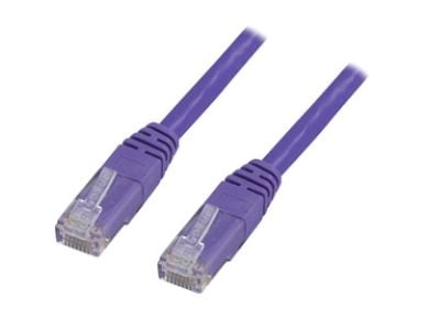 DELTACO - Koblingskabel - RJ-45 (hann) til RJ-45 (hann) - 1 m - UTP - CAT 6 - flertrådet - purpur