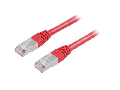 DELTACO - Koblingskabel - RJ-45 (hann) til RJ-45 (hann) - 5 m - FTP - CAT 6 - rød