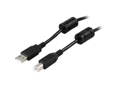 DELTACO - USB-kaapeli - USB (uros) - USB Type B (uros) - USB 2.0 - 3 m - musta
