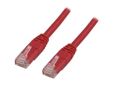 DELTACO - Koblingskabel - RJ-45 (hann) til RJ-45 (hann) - 3 m - UTP - CAT 6 - rød
