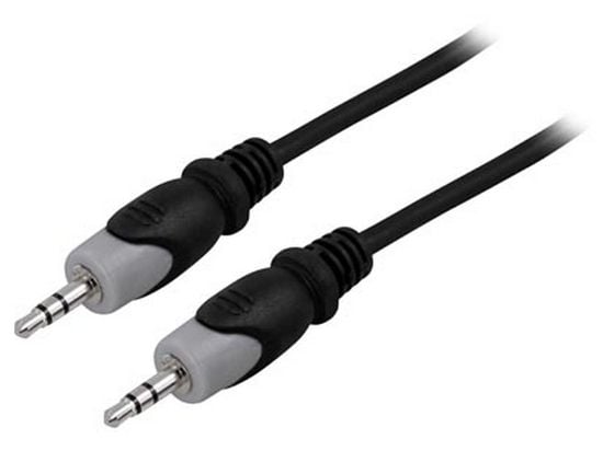 DELTACO MM-149 - Lydkabel - mini-phone stereo 3.5 mm hann til mini-phone stereo 3.5 mm hann - 1 m - svart