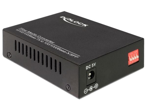 Delock Delock Media Converter 10/100/1000Base-T to 100/1000Base-X SFP - Fibermedieomformer - 1GbE - 10Base-T, 100Base-TX, 1000Base-T, 1000Base-X, 1...