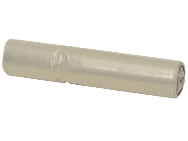 Søppelsekker i plast, klare 700x1100 mm standard LDPE med 10 stk./rull - 42 µm (kartong med 20 ruller)