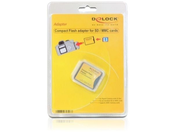 Delock CompactFlash-sovitin - Korttisovitin (MMC, SD, SDHC, SDXC) - CompactFlash