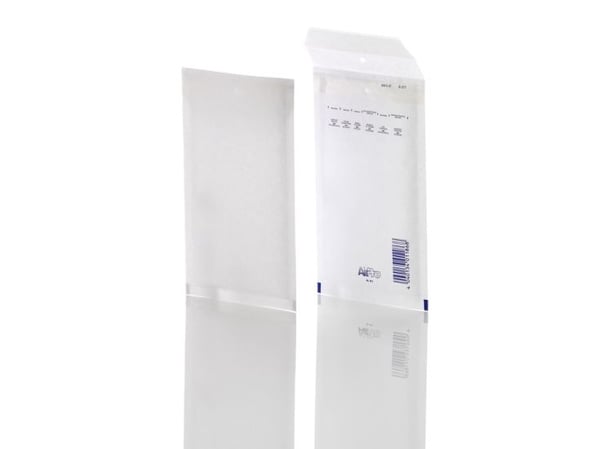 AirPro - Postpose - størrelse W2 - 115 x 215 mm - åpen ende - selvklebende - bobleplast - vannbestandig - hvit - pakke av 200