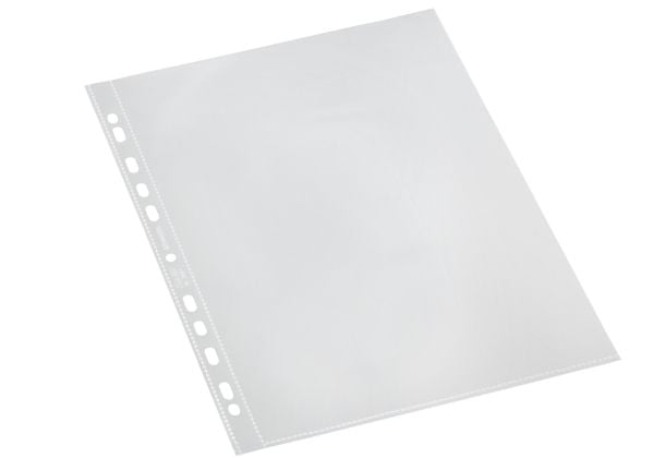 Plastlommer A4 Bantex klar med huller og åbning i top 0,12 mm - (100 stk.)