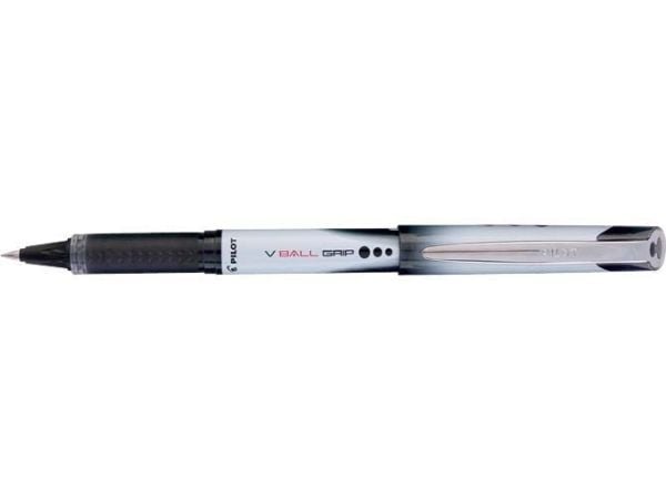 Pilot V-ball, Tynn penn, Sort, Grå, Sort, 0,3 mm, Medium, Ambidekstriøs