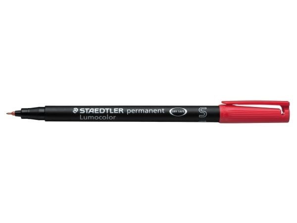 STAEDTLER Lumocolor - Markør - permanent - rød - 0.4 mm - superfin