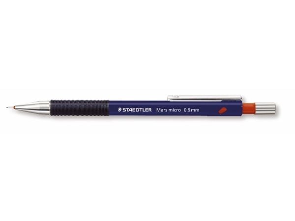 Staedtler Mars Micro, Blå, Sort, B, 0,9 mm, Rund, Metallia