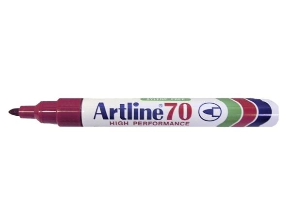 Marker Artline 70 permanent rød 1,5mm - (12 kpl)