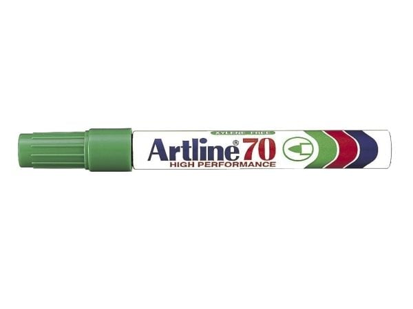 Marker, Artline, EK70, 1,5MM, Spids grøn, permanent - (12 stk.)