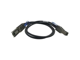 QNAP CAB-SAS10M-8644-8088 - SAS ekstern kabel - SAS 6Gbit/s - 36 pin 4x Mini SAS HD (SFF-8644) (hann) til 26-stifts 4x Mini SAS (hann) - 1 m - svar...
