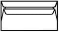 BONG Business Profile M65 - Konvolutt - International DL (110 x 220 mm) - lommebok - åpen side - selvklebende - fargekantforing - hvit - pakke av 500