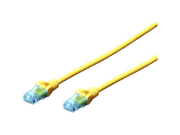 DIGITUS Ecoline - Koblingskabel - RJ-45 (hann) til RJ-45 (hann) - UTP - CAT 5e - med støvel - gul
