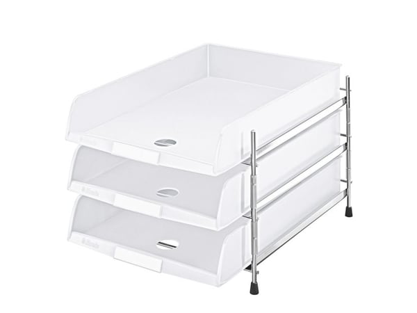 Esselte - Brevbakke - 3 rom - for C4 (229 x 324 mm) - hvit (en pakke 3)