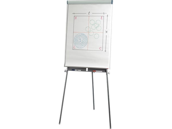 Esselte Standard - Staffeli - gulvstående - magnetisk - sølvramme