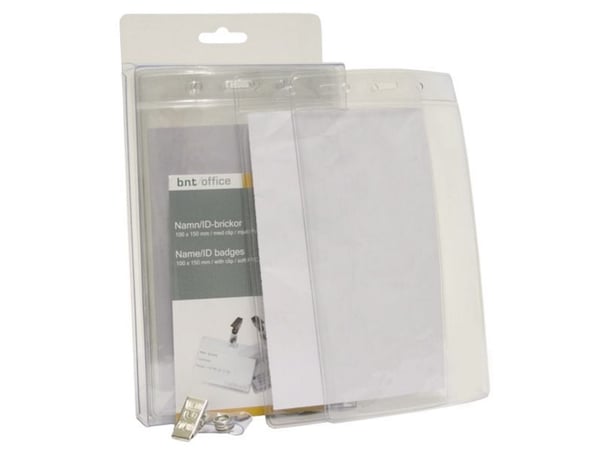 BNT, Til ID blød plast stående transparent 100mm x 150mm 727400 - (10 stk.)