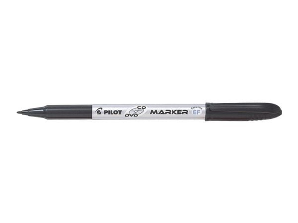 CD/DVD-merkki Pilot musta Begreen viivan leveys 0.6mm - (10 kpl)