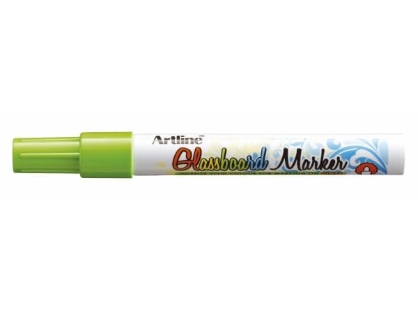 Marker, Artline Glassboard, EPG4, 2MM Rund spids, grøn, non-permanent - (12 stk.)