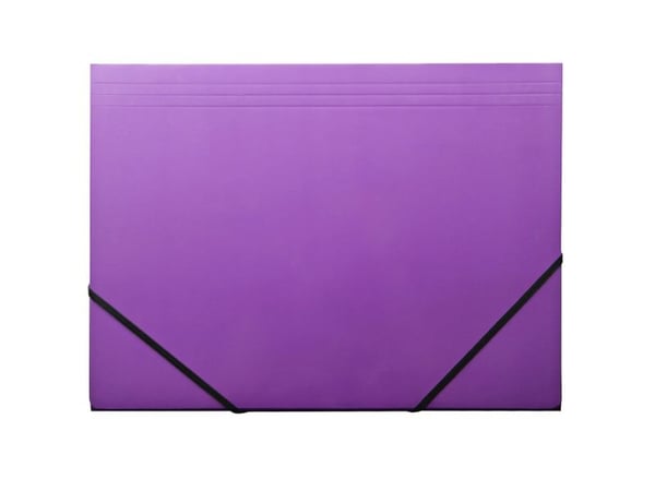 Pahvikansio Q-Line A4 violetti, 3 läppää ja joustava aihio - (10 kpl)