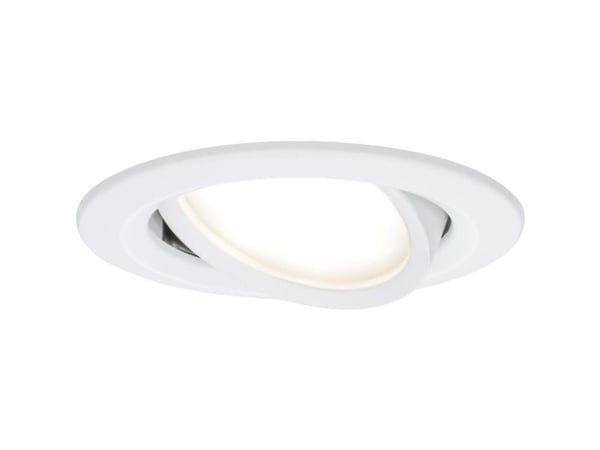 Paulmann 938.76, Innsunket spotlight, 1 ampuller, LED, 2700 K, 425 lm, Hvit