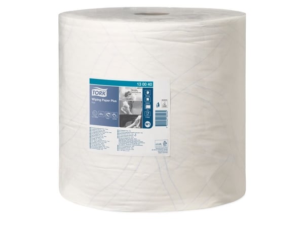 Aftørringspapir Tork Plus W1 420 2-lags hvid 510m