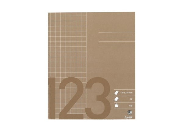 Regnehæfte Bantex 17x21 cm kvadreret 10x10 mm brun - (20 stk.)