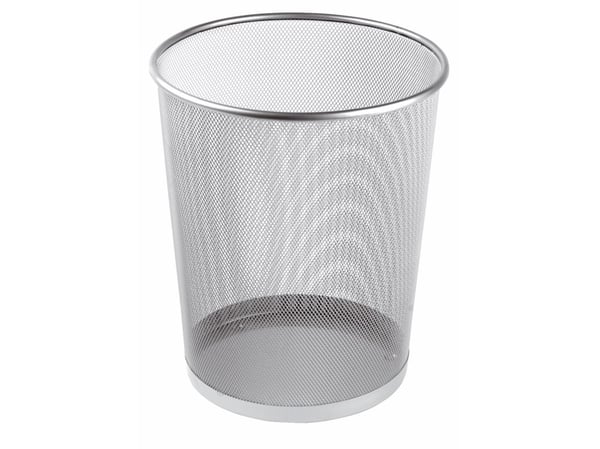 Papirkurv tråd metal sølv 18 ltr.