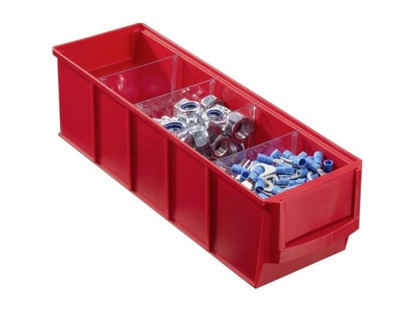 Allit 456521 förvaringslådor (L x B x H) 300 x 91 x 81 mm - röd - 1 st