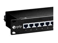 Equip 326416, RJ-45, Kulta, Cat6, Musta, Telinekiinnitys, 1U