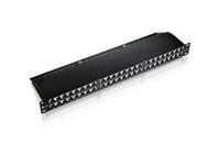 Equip 326448, RJ-45, Kulta, Cat6, Musta, Telinekiinnitys, 1U