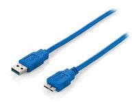Equip 128293, 3 m, USB A, USB B, USB 3.2 Gen 1 (3.1 Gen 1), Hankjønn/hankjønn, Blå