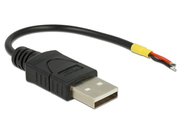 DeLOCK 85250, 0,1 m, USB A, USB 2.0, Uros/uros, Musta