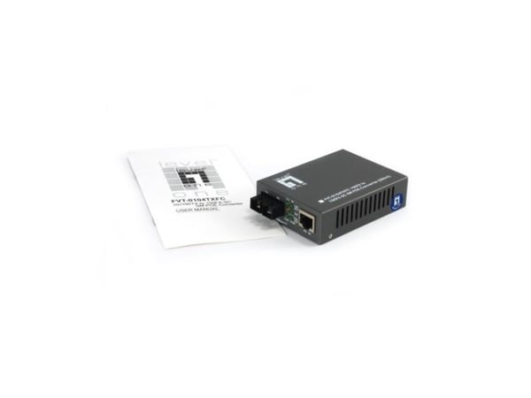 LevelOne Procon FVT-0103TXFC - Fibermedieomformer - 100Mb LAN - 10Base-T, 100Base-FX, 100Base-TX - RJ-45 / SC flermodus