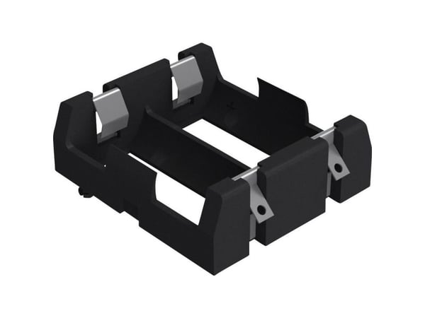 Keystone Electronics 1102 batteriholder for 2×18350 (loddetilkobling) 49×40×15 mm