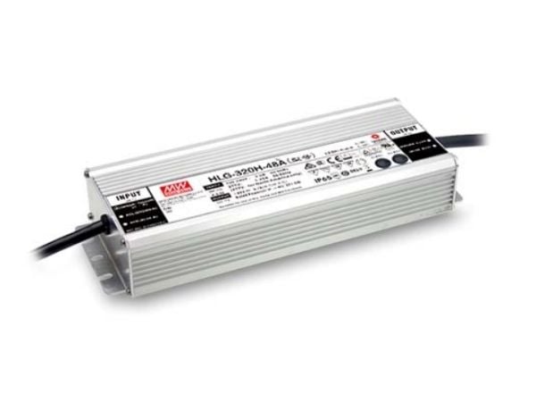 MEAN WELL HLG-320H-54A, 321,3 W, IP65, 62000 timer, 90-305 V, 47 ~ 63 Hz, 3.5 / 115VC, 1.65 / 230VC, 1.45 / 277VC