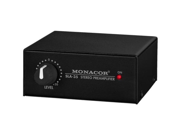 Monacor SLA-35, 0,03%, 83 dB, 35000 ohm (O), 1600 ohm (O), 5 - 50000 Hz, RCA