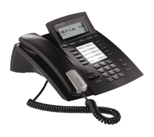 AGFEO ST 22, IP-telefon, Svart, Kablet håndsett, Bord/Vegg, 2 linjer, 1000 oppføringer