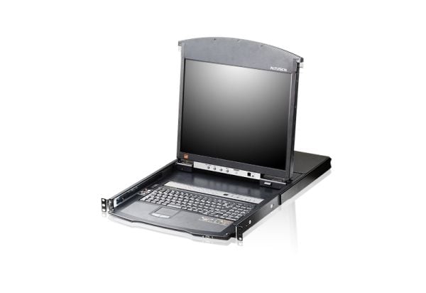 ATEN KL1508AN - KVM-konsoli KVM-kytkin - 8 porte - 19" - rackversion - 1280 x 1024 - 1U - 1U