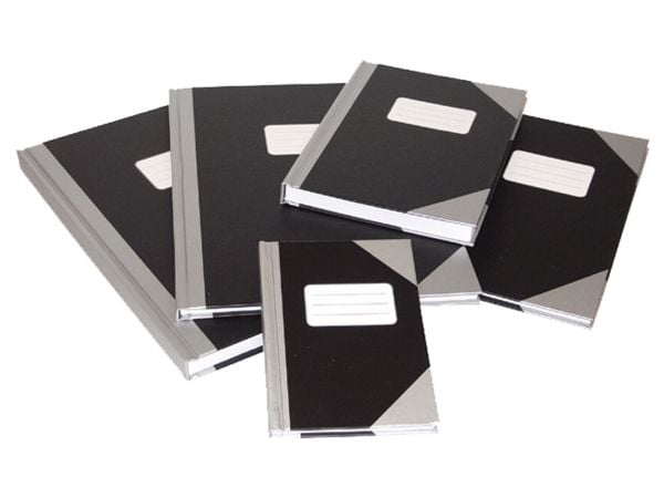 Kinabok A4 linjerad silver - (5 st)
