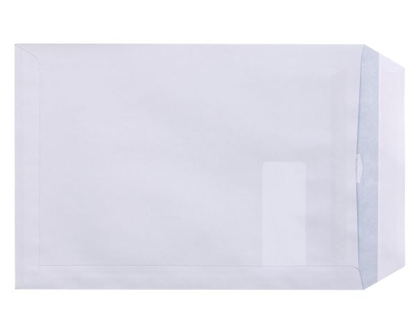 BONG Business Profile C4p - Konvolutt - International C4 (229 x 324 mm) - firkantet - åpen ende - selvklebende - 1 vindu - fargekantforing - hvit -...