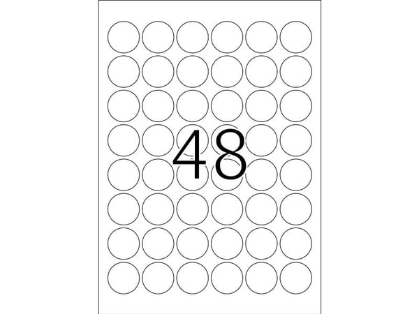 HERMA Special - Matt - fjernbart selv-adhesiv - hvit - 30 mm rund 960 etikett(er) (20 ark x 48) filmetiketter
