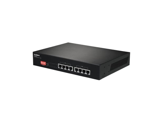 Edimax ES-1008P V2, Fast Ethernet (10/100), Full tosidig, Strøm over Ethernet (PoE)