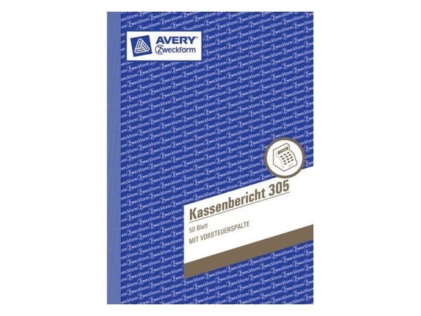 Avery 305, Blå, Vit, papper, 148 mm, 210 mm