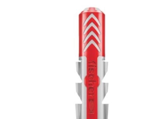 Fischer DuoPower, Veggplugg, Lettbetong, Murstein, Betong, Murverk, Gipsplater, Nylon, Grå, Rød, 6 mm, 50 mm