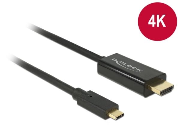 Delock - Extern videoadapter - Parade PS171 - USB-C - HDMI - svart - detaljhandel