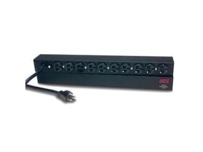APC Basic Rack-Mount PDU - Strømfordelingsenhed (rackversion) - AC 120 V - 2.4 kW - input: NEMA 5-20 - output-stikforbindelser: 10 (NEMA 5-20) - 1U...