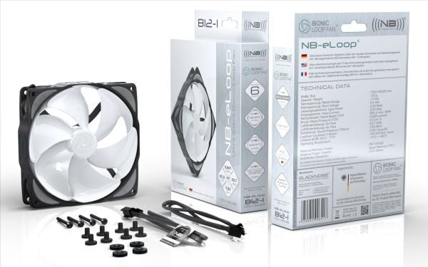 Noiseblocker NB-eLoop B12-PS - Black Edition - insertti tuulettimella - 120 mm - musta