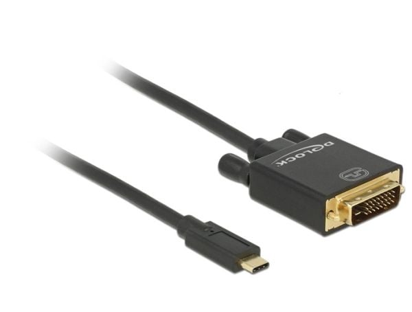 Delock - Extern videoadapter - USB-C - DVI - svart - detaljhandel